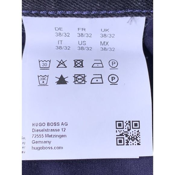 Hugo Boss Maine 1  Sz 38 x 32 Regular fit Straight Stretch Mens Black Jeans 6260 - Picture 10 of 13